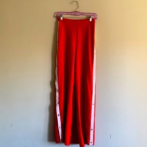 Red tare away pants